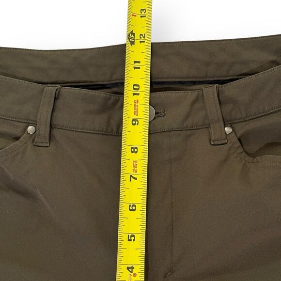 Lululemon ABC Pants Mens 32x27 Army Green Slim-Fit 5 Pocket Pant Warpstreme Golf - Picture 9 of 10
